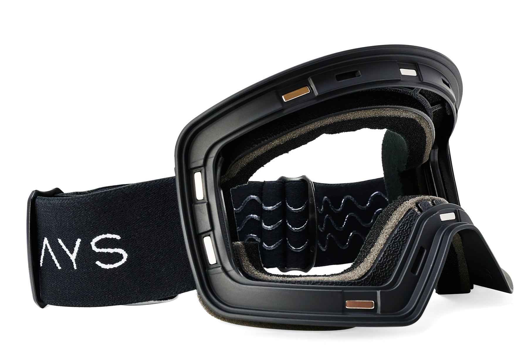 Frontier Snow Goggle   Black Magnetic Frame + Strap (Lens Not Included)   Customize